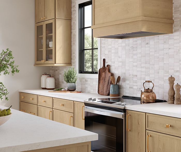 Light Brown Cabinets in Transitional Kitchen