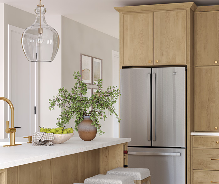 Light Brown Cabinets in Transitional Kitchen